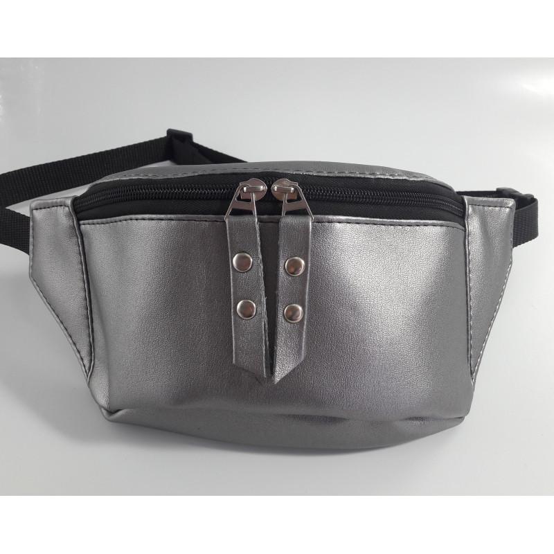 Сумка бананка на пояс Sambag Tirso MTH 31x12x5 см Silver dark