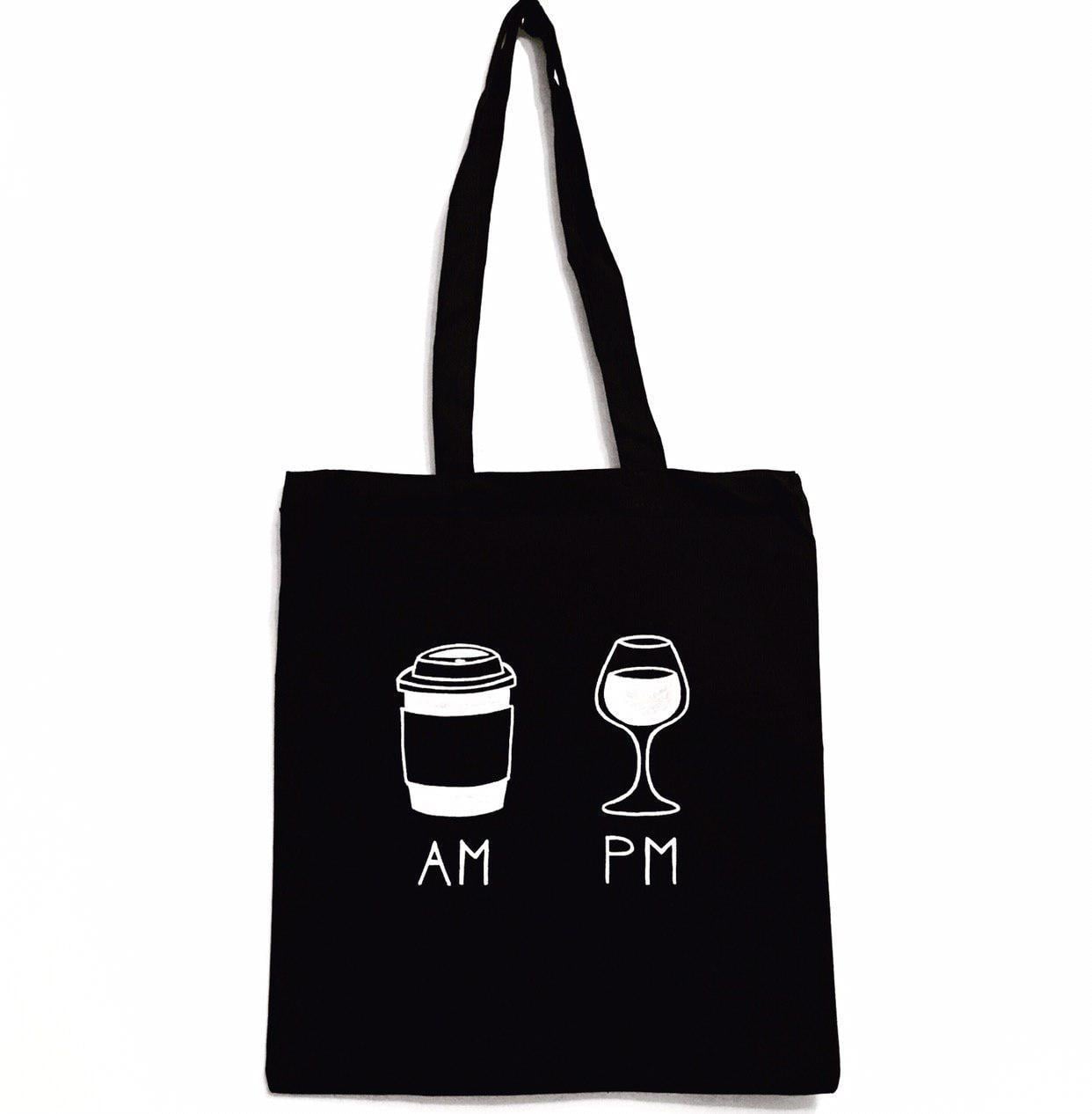 Еко-сумка з принтом "AM/PM" (829)