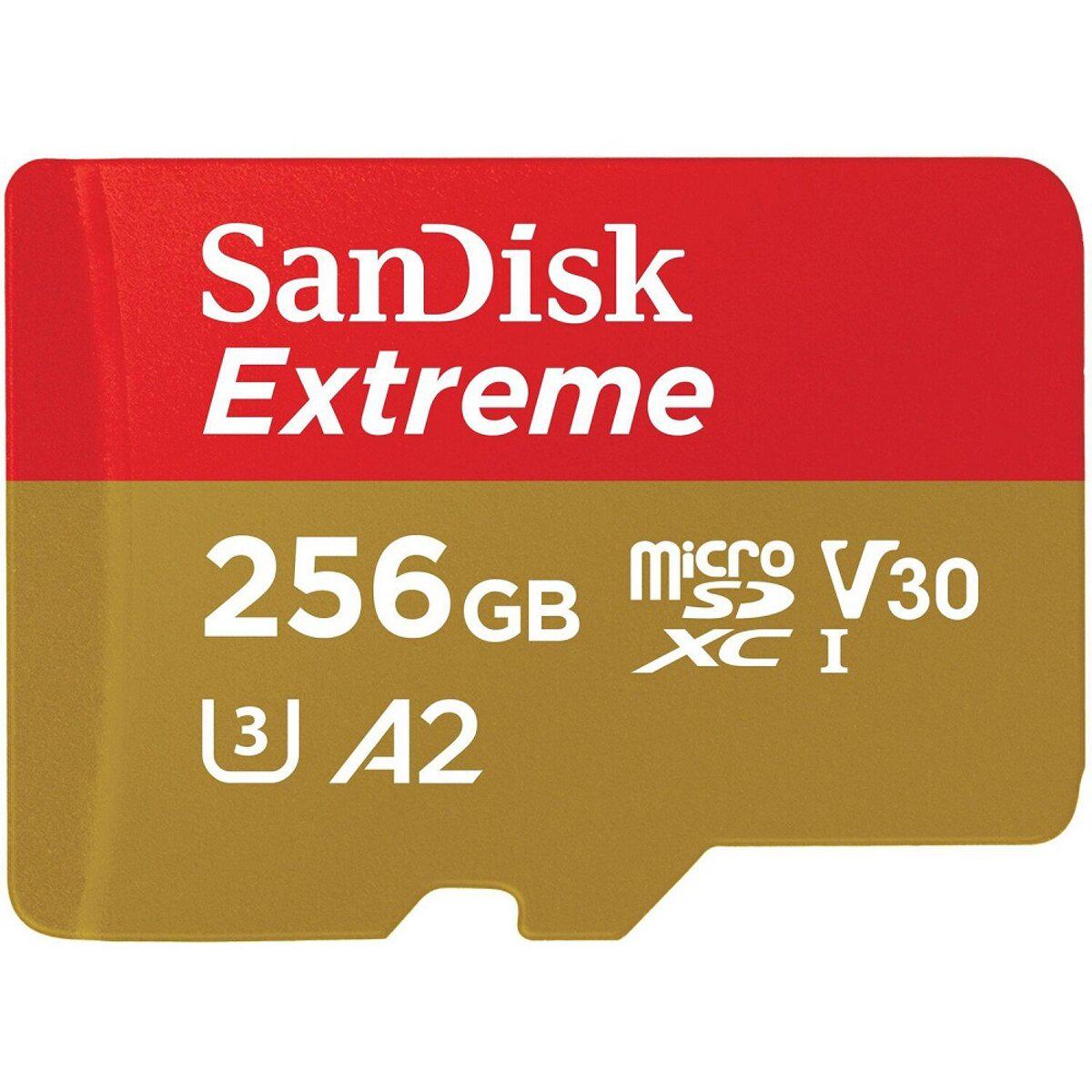 Карта памяти SanDisk Extreme A2 256 Гб (SDSQXAV-256G-GN6MA) - фото 1