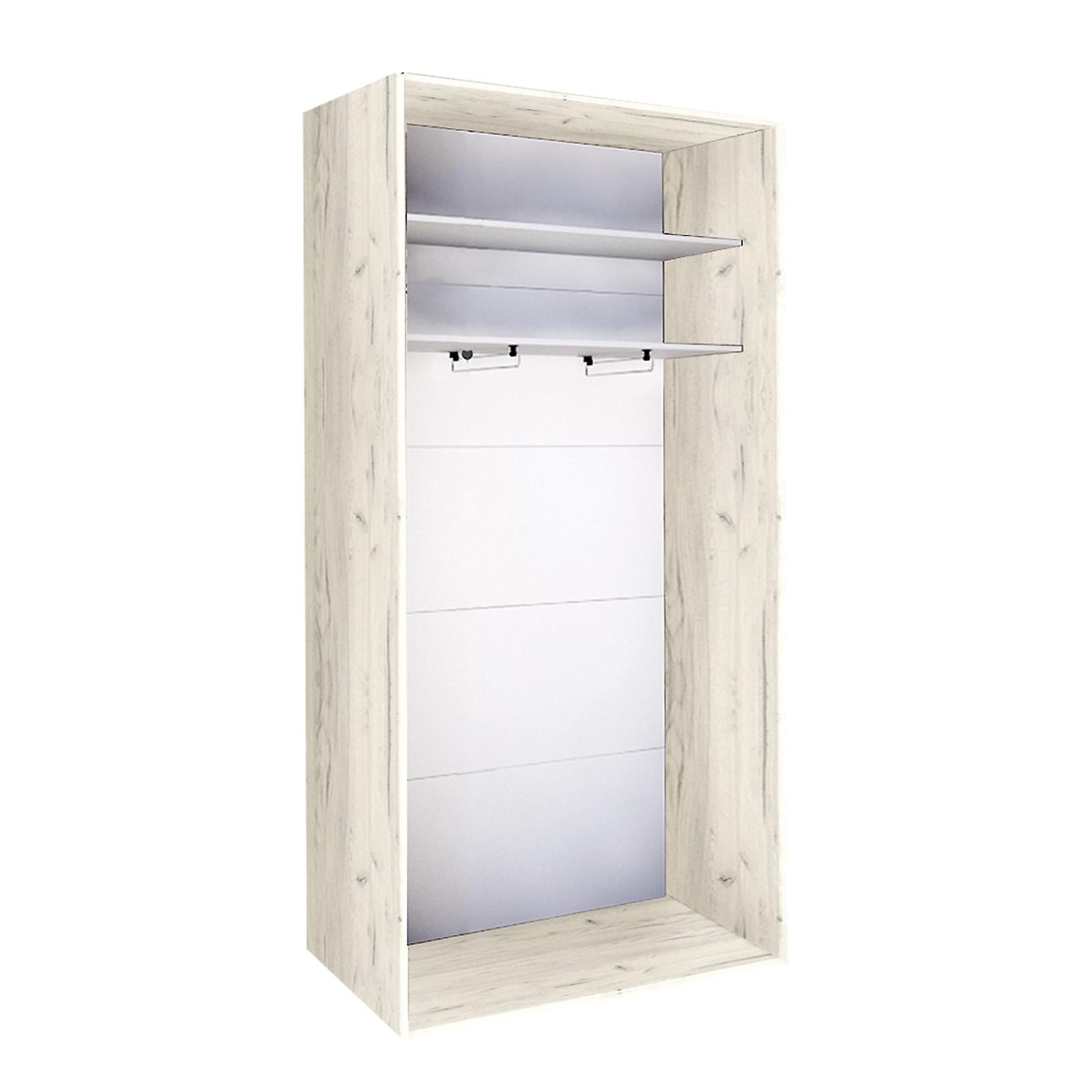 Шкаф-купе двухдверный односекционный Modern ДСП 100х45х240 см Дуб крафт белый (44669) - фото 2