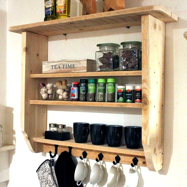 Полка настенная из дерева Санборха Бланже (ПНС/004501)