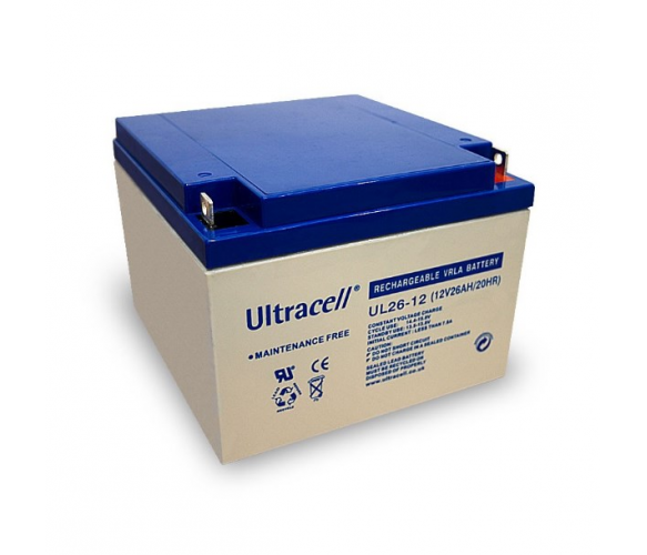 Акумуляторна батарея Ultracell UL26-12 AGM 12V 26 Ah White (1866638976)