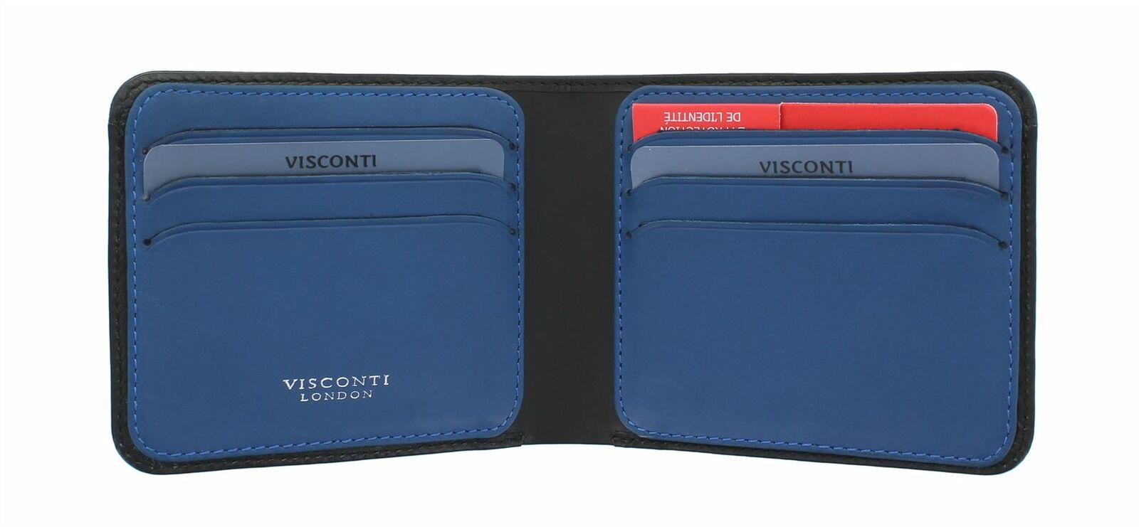 Гаманець чоловічий шкіряний Visconti VSL35 Trim з RFID Black-Cobalt - фото 3