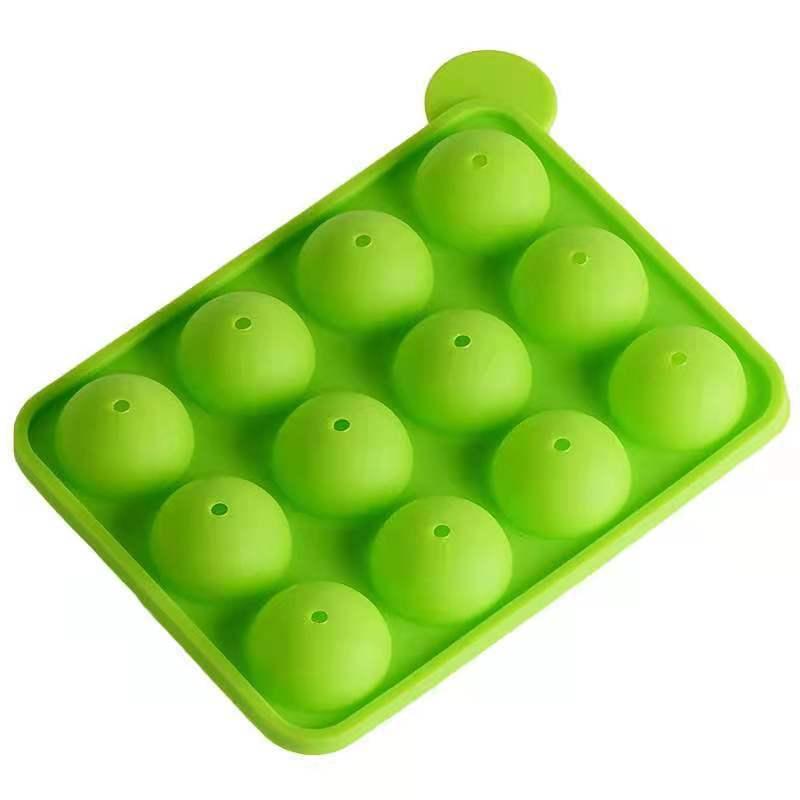Форма силиконовая Шар для льда 12 яч. 17,5х13,5 см Ø 3,7 см 1 шт. Салатовый (ХК1217к11)