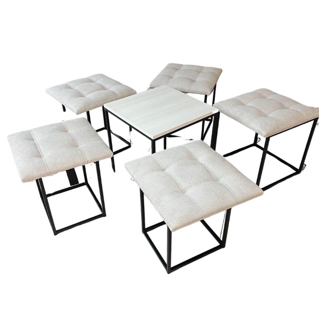 Пуф-трансформер 6в1 куб со столиком на колесах ЛДСП 50х50х54 см (12488835) - фото 4 Пуф-трансформер 6в1 куб со столиком на колесах ЛДСП 50х50х54 см (12488835) - фото 4