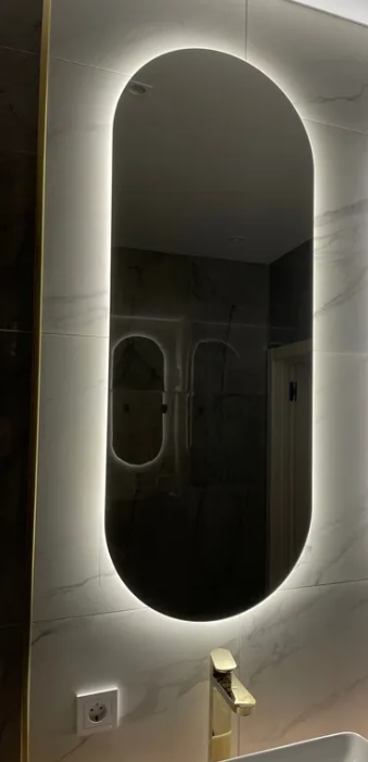 Зеркало настенное овальное с LED подсветкой 100x60 см (26643293)