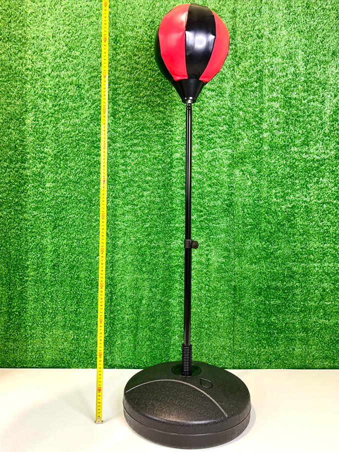 Набір боксерьський дитячий на стійці з рукавичками 118 см Чорно-червоний (MR 1254-1)