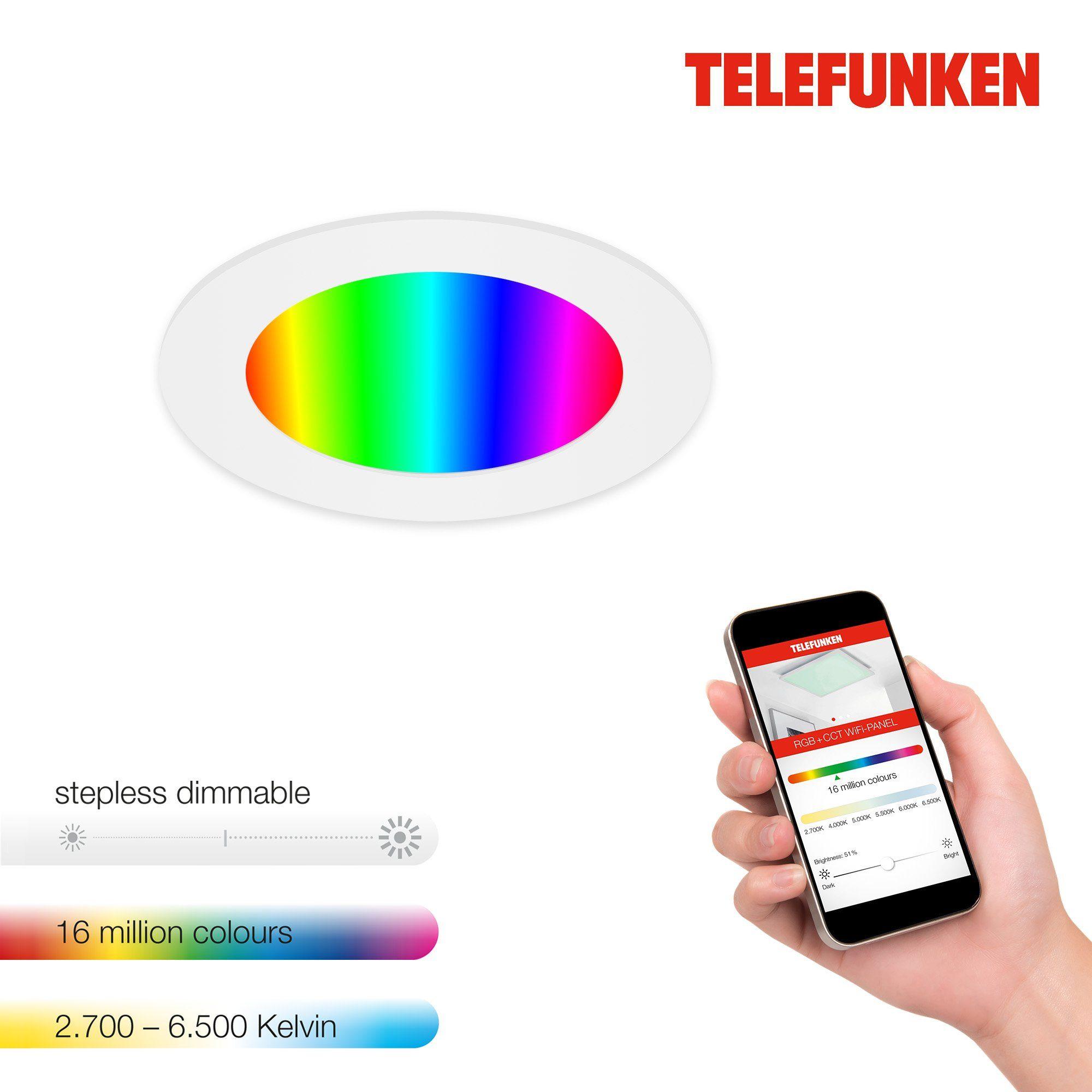 Светильник Telefunken LED встроенный Smart Wifi RGB 12 см Белый - фото 6