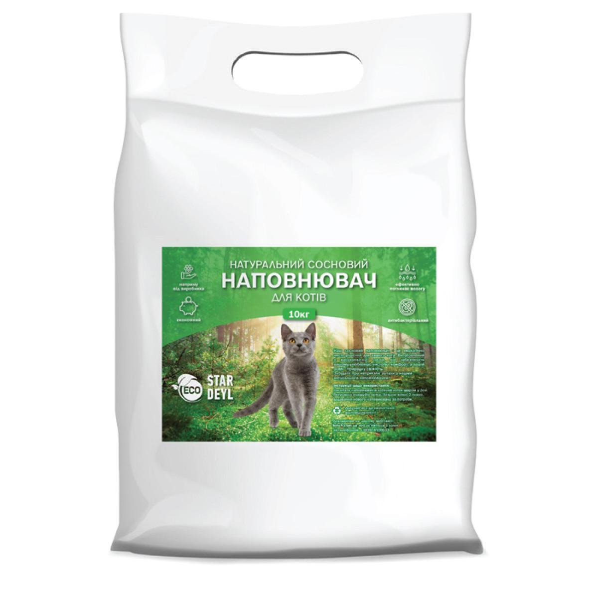 Кошачий наполнитель из дерева Эко-StarDeyl натуральный экологически чистый 10 кг