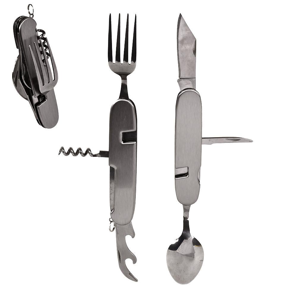 Мультитул туристичний WL-591 6в1 ложка/виделка/ножі/штопор 11 см - фото 2 Мультитул туристичний WL-591 6в1 ложка/виделка/ножі/штопор 11 см - фото 2