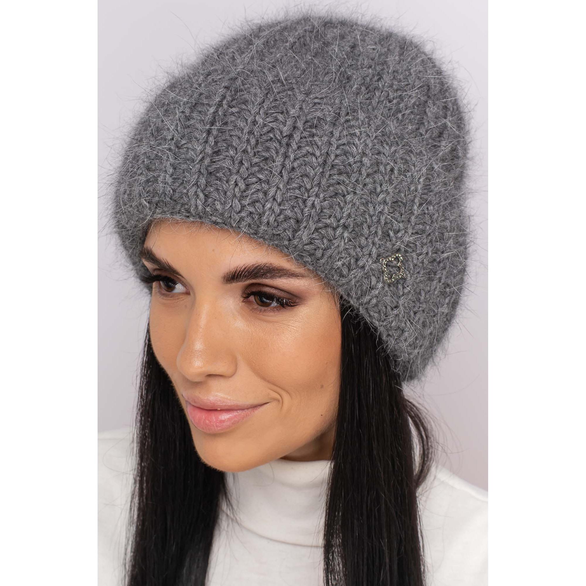 Шапка ангоровая Leks Троянда one size Темно-серый - фото 1 Шапка ангоровая Leks Троянда one size Темно-серый - фото 1