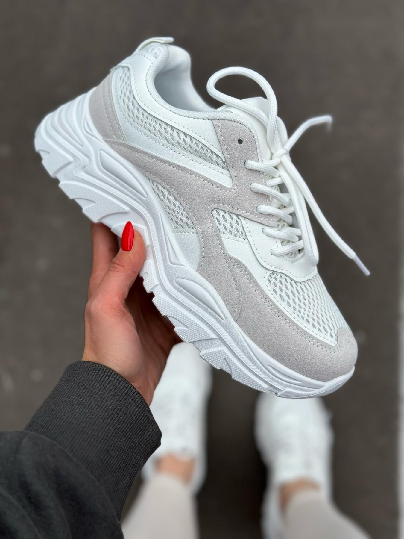 Кроссовки женские замша/текстиль р. 40 Белый (2224476s5) - фото 4 Кроссовки женские замша/текстиль р. 40 Белый (2224476s5) - фото 4