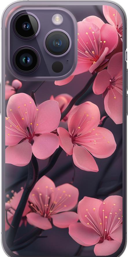 Чехол на iPhone 14 Pro Пурпурная сакура (6075u-2646-42517)