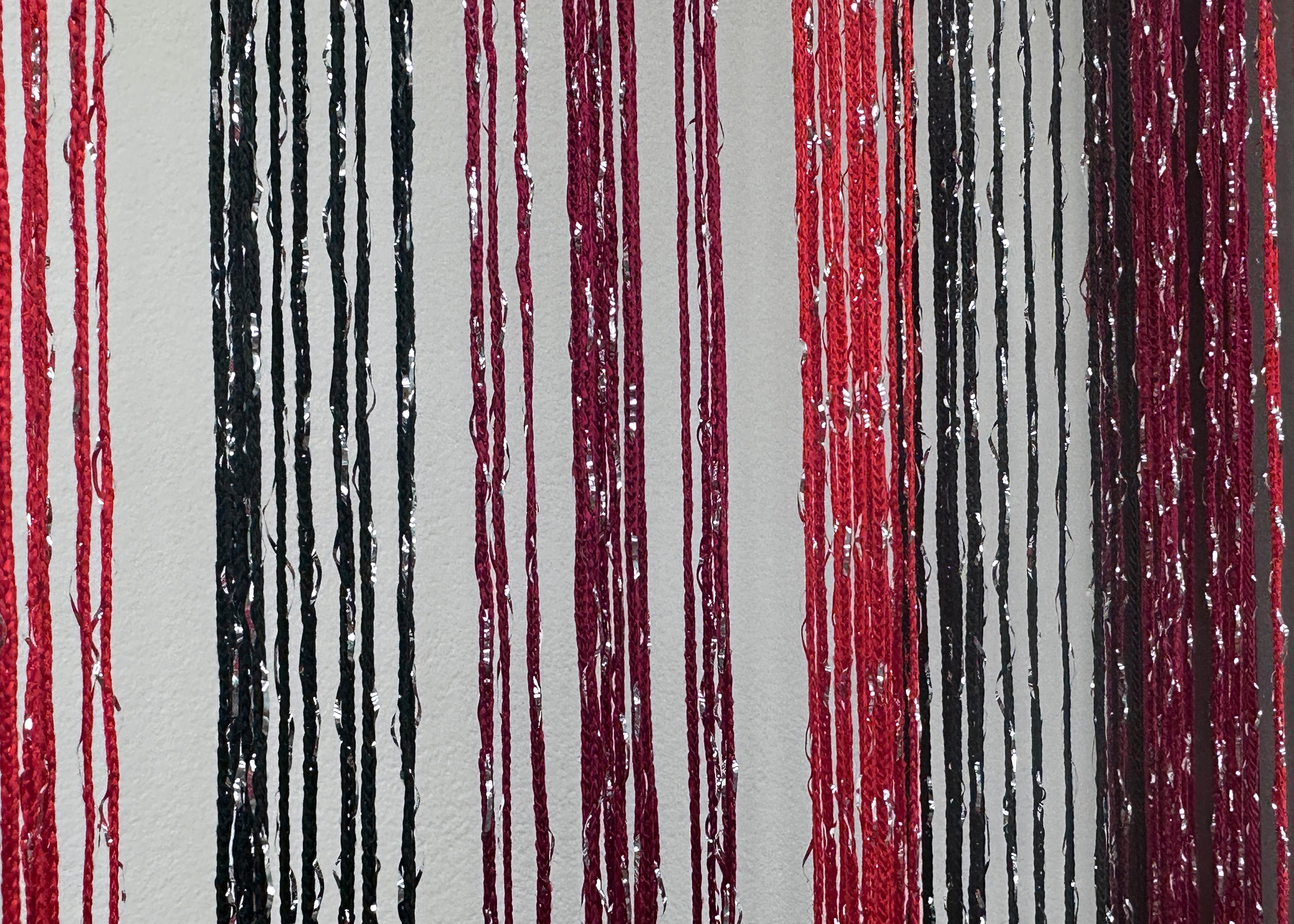 Штори-нитки з люрексом 300х300 см Червоний/Чорний/Бордовий (61-108) - фото 7