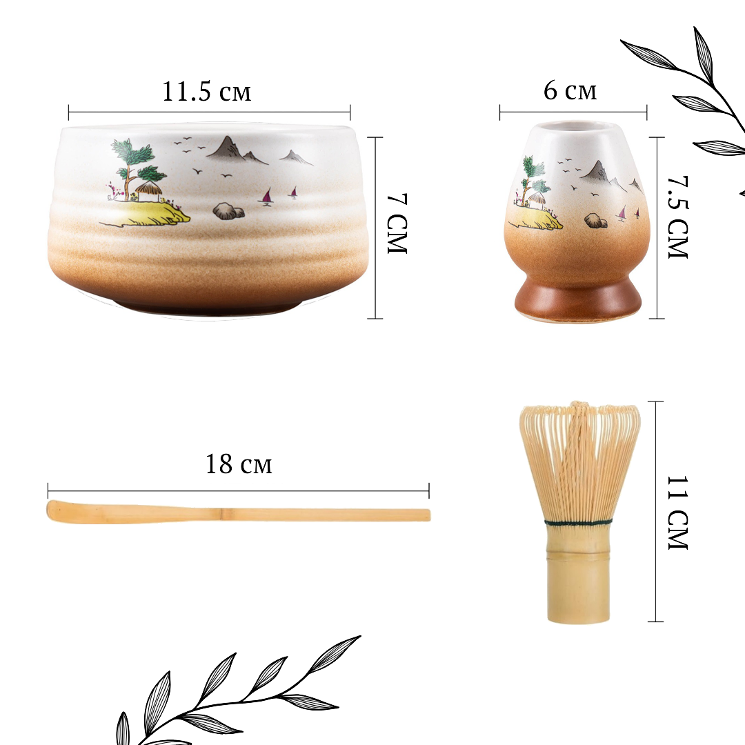 Набір аксесуарів для приготування матча чаю Japanese Landscape 4 предметів (JP2) - фото 10 Набір аксесуарів для приготування матча чаю Japanese Landscape 4 предметів (JP2) - фото 10