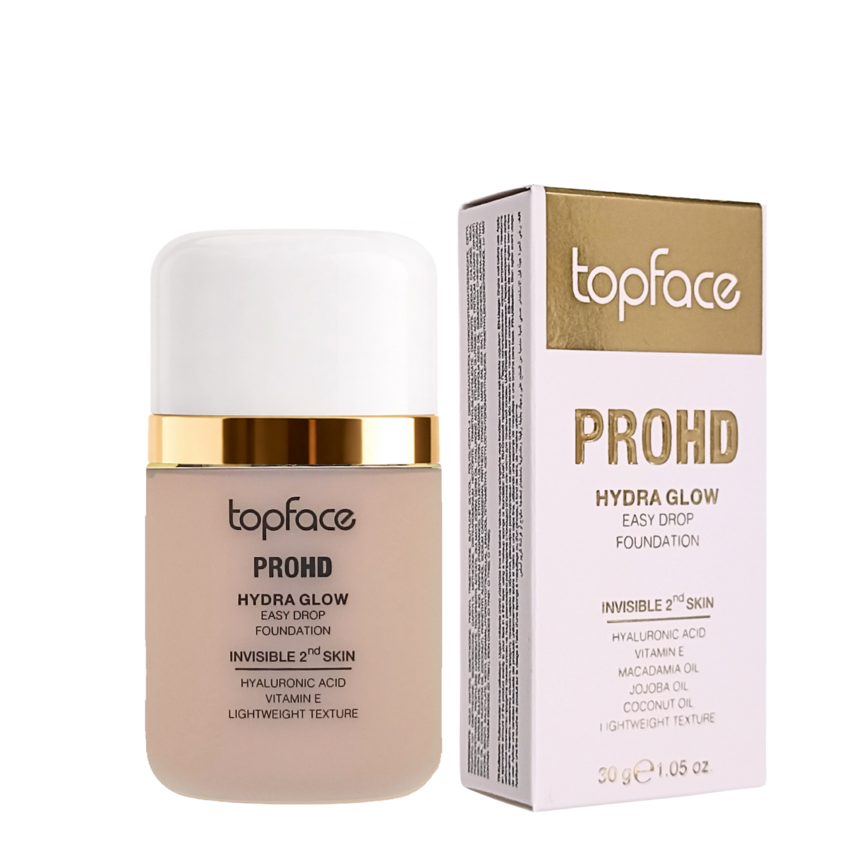 Тональная основа Topface PROHD Hydra Glow Easy Drop 30 мл PT477 06 Golden Dune жидкая Оливково-бежевый