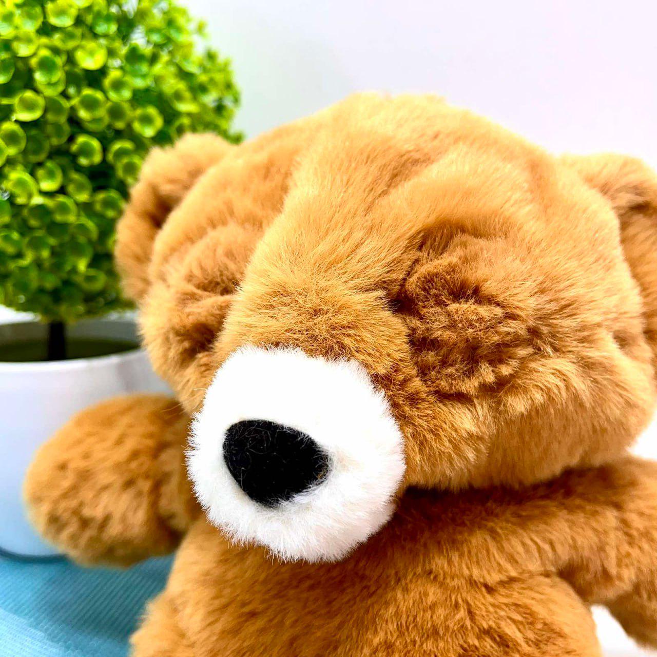 М'яка іграшка інтерактивна Ведмедик пляшечка/моргає/сенсорний та магнітний датчик/звук 24 см Коричневий (933-216 E) - фото 5