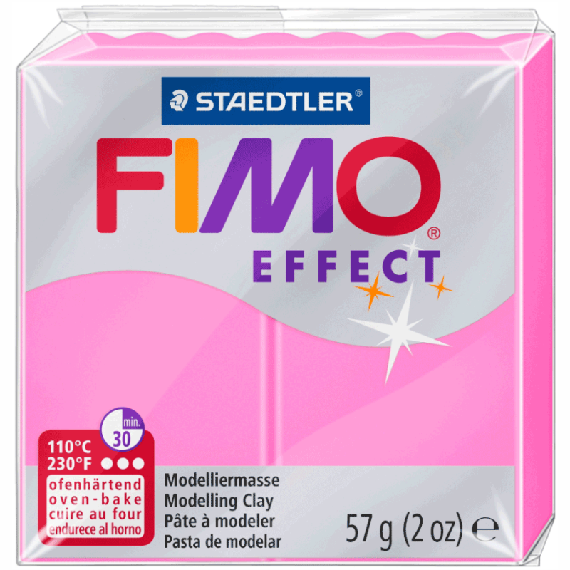 Глина полимерная Fimo Effect 57 г Неоновая фуксия (8010-201)