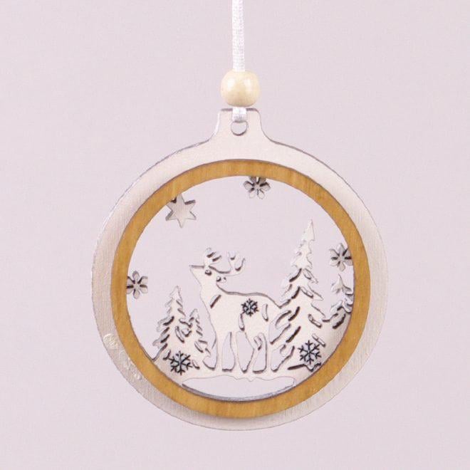 Новогодний подвеска Flora Шарик 7,5 см 2 шт. (19999) Новогодний подвеска Flora Шарик 7,5 см 2 шт. (19999)