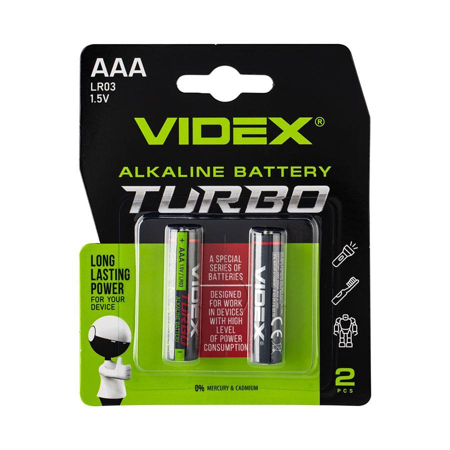Батарейка щелочная Videx LR03/AAA Turbo LR03T/AAA/1,5V blister 2 шт. (287623)