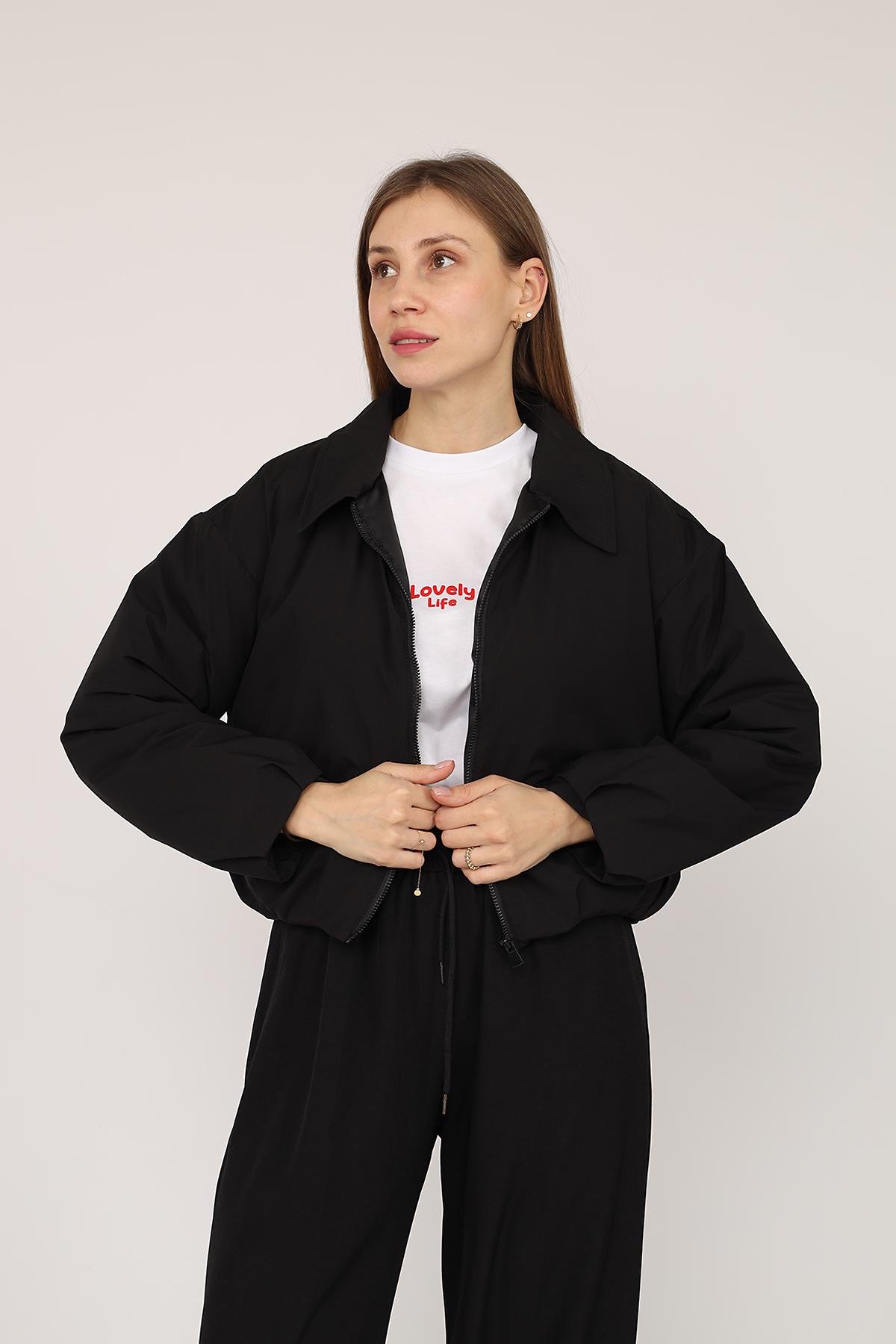 Куртка женская ЦБ-00267857 р. 46 Черный (28422095)