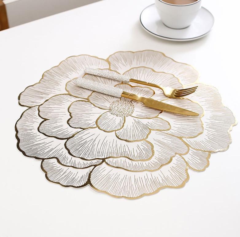 Салфетка сервировочная круглая 38 см Золотистый (18450) - фото 7 Салфетка сервировочная круглая 38 см Золотистый (18450) - фото 7