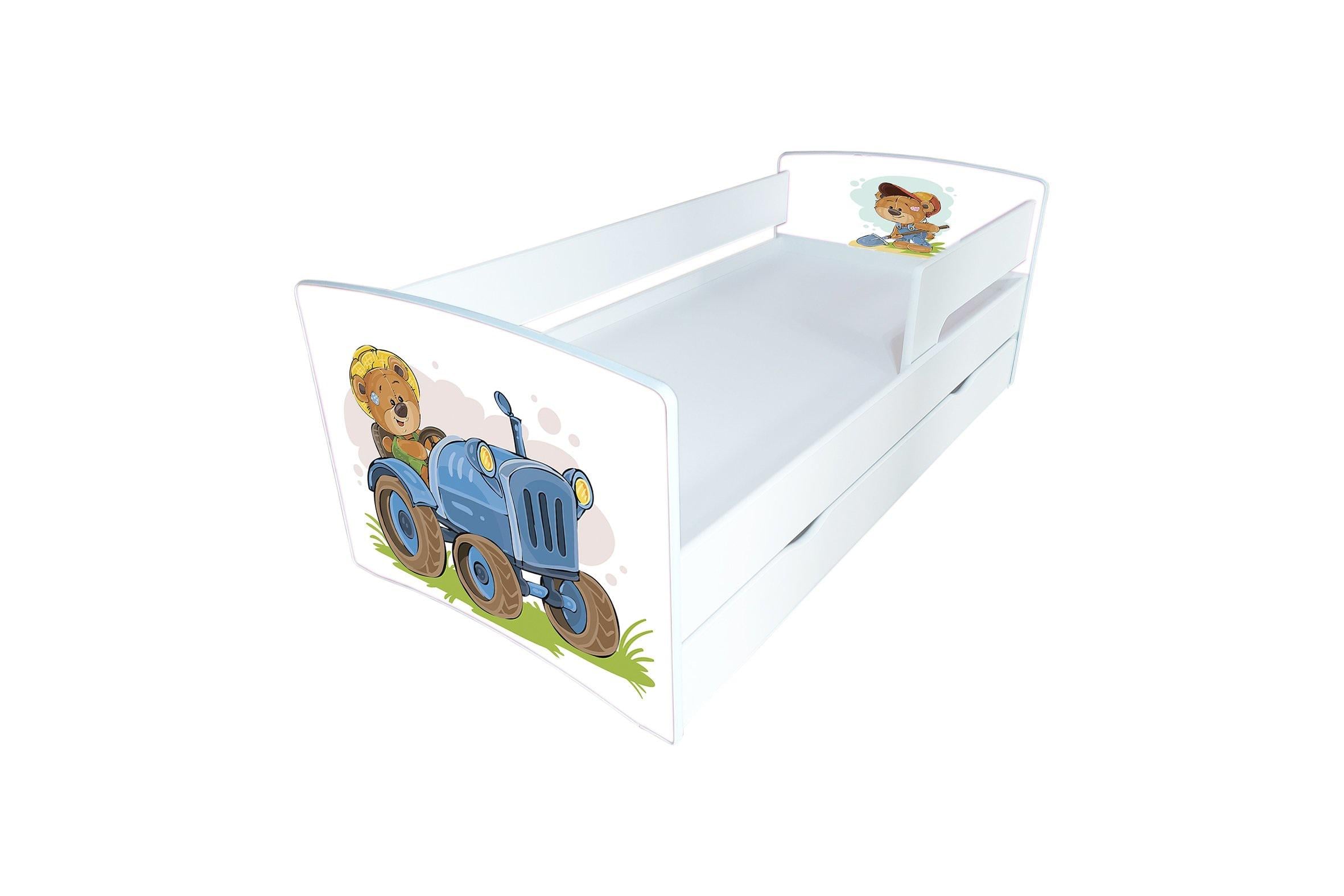 Кровать детская Viorina-Deko Kinder-cool 19 с бортиком и ящиком ламинированная ДСП 80х170 см Белый/Принт (47250) Кровать детская Viorina-Deko Kinder-cool 19 с бортиком и ящиком ламинированная ДСП 80х170 см Белый/Принт (47250)