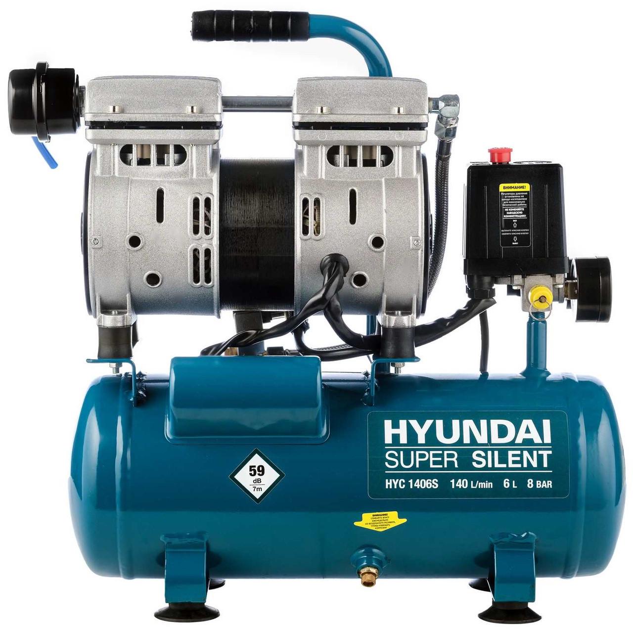 Компресор повітряний Hyundai HYC 1406S безмасляний (1892665886) - фото 3