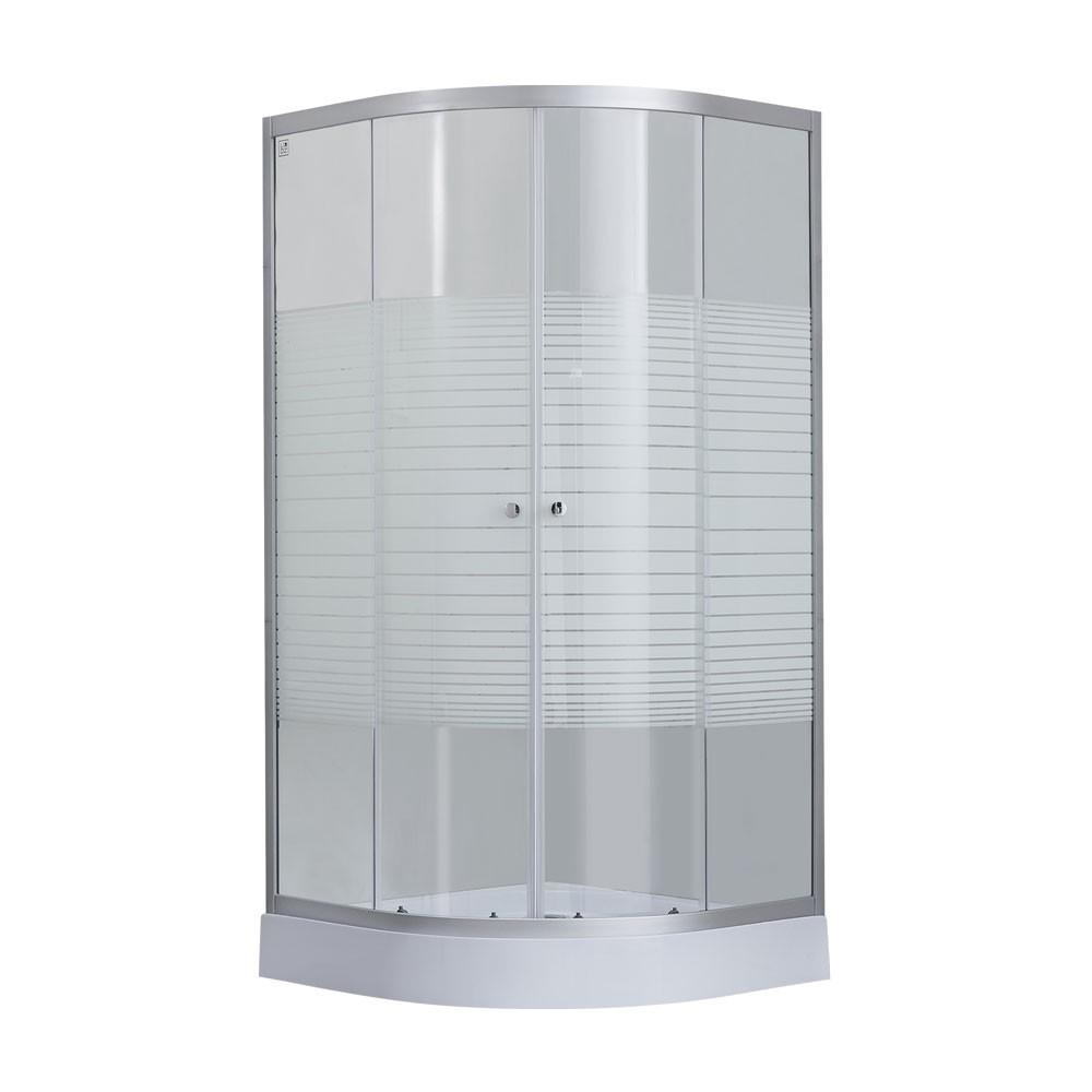 Душова кабіна Lidz Wieza SC80x80.SAT.LOW.L скло Linie 4 мм (SD00039824)