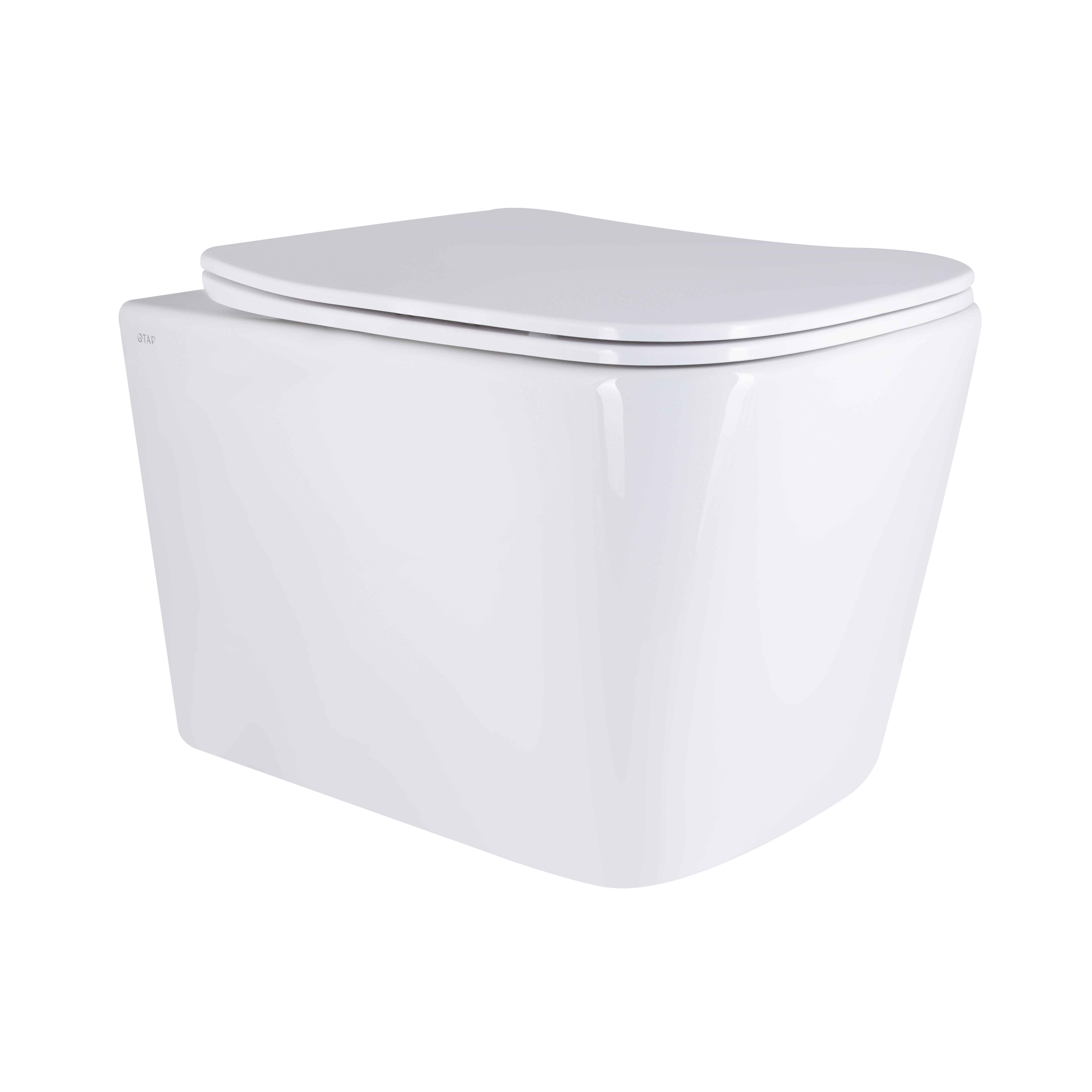 Унитаз подвесной Q-tap Tern QT17332303AW безободковый с сиденьем с микролифтом (234751)