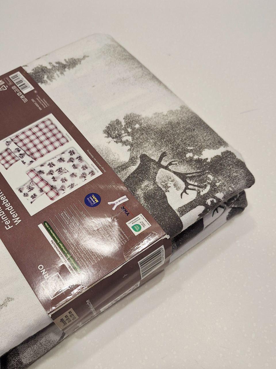 Пододеяльник двусторонний Livarno Home из фланели 155х220 см и наволочка 80х80 см (1657) - фото 6