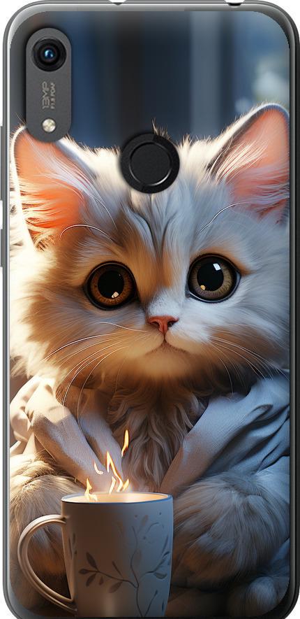 Чохол на Huawei Y6s Білий кіт (5646u-1871-42517)