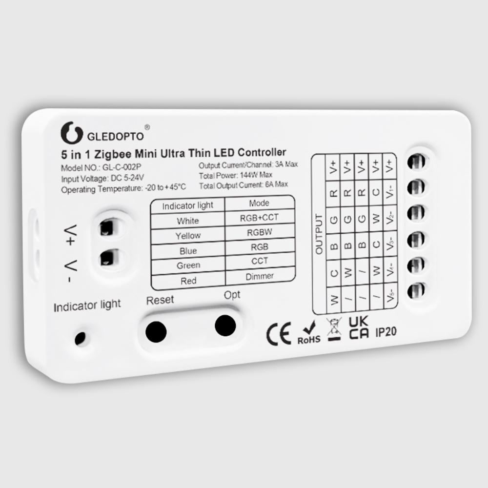 Светодиодный контроллер Tuya Smart Mini Gledopto ZigBee 5в1 (GL-C-002P)