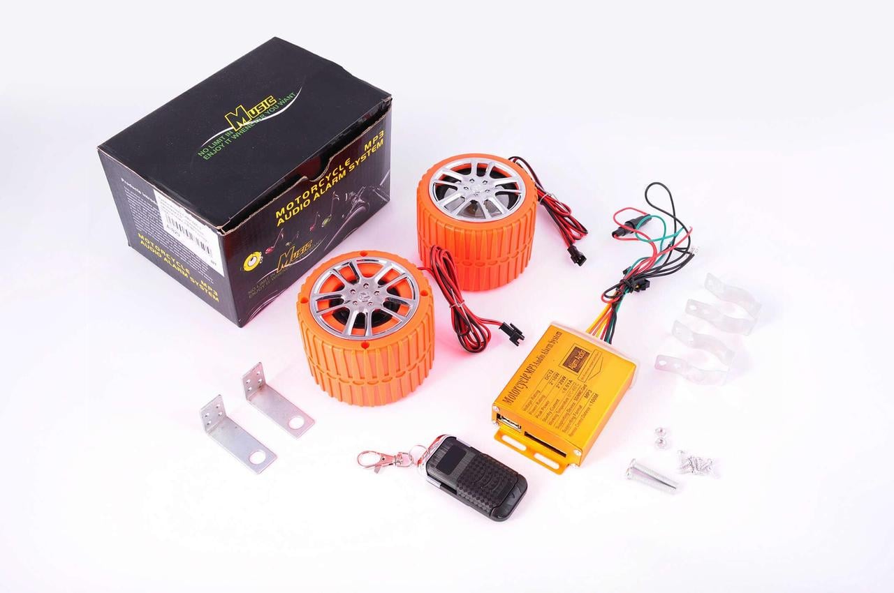 Аудиосистема CZMP3005-3 2.5 сигнализация/FM/МР3 плеер/пульт управления Оранжевый (2177140812)