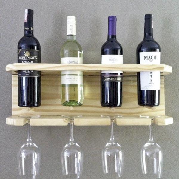 Полка для вина настенная из дерева Канаяма Бланже (ПНК-021101)