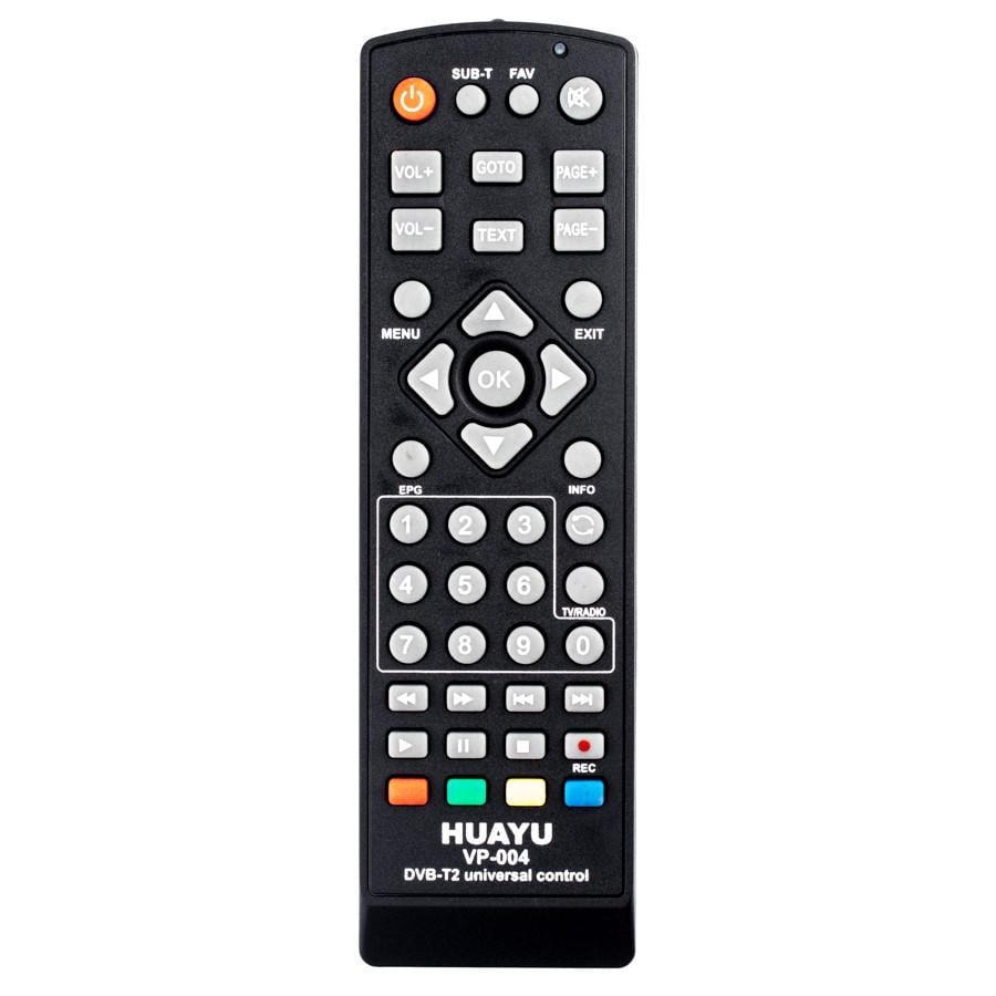 Пульт для медиаплеера Huayu VP-004 RM-D1258 для DVB-T2 тюнеров (3642) Пульт для медиаплеера Huayu VP-004 RM-D1258 для DVB-T2 тюнеров (3642)