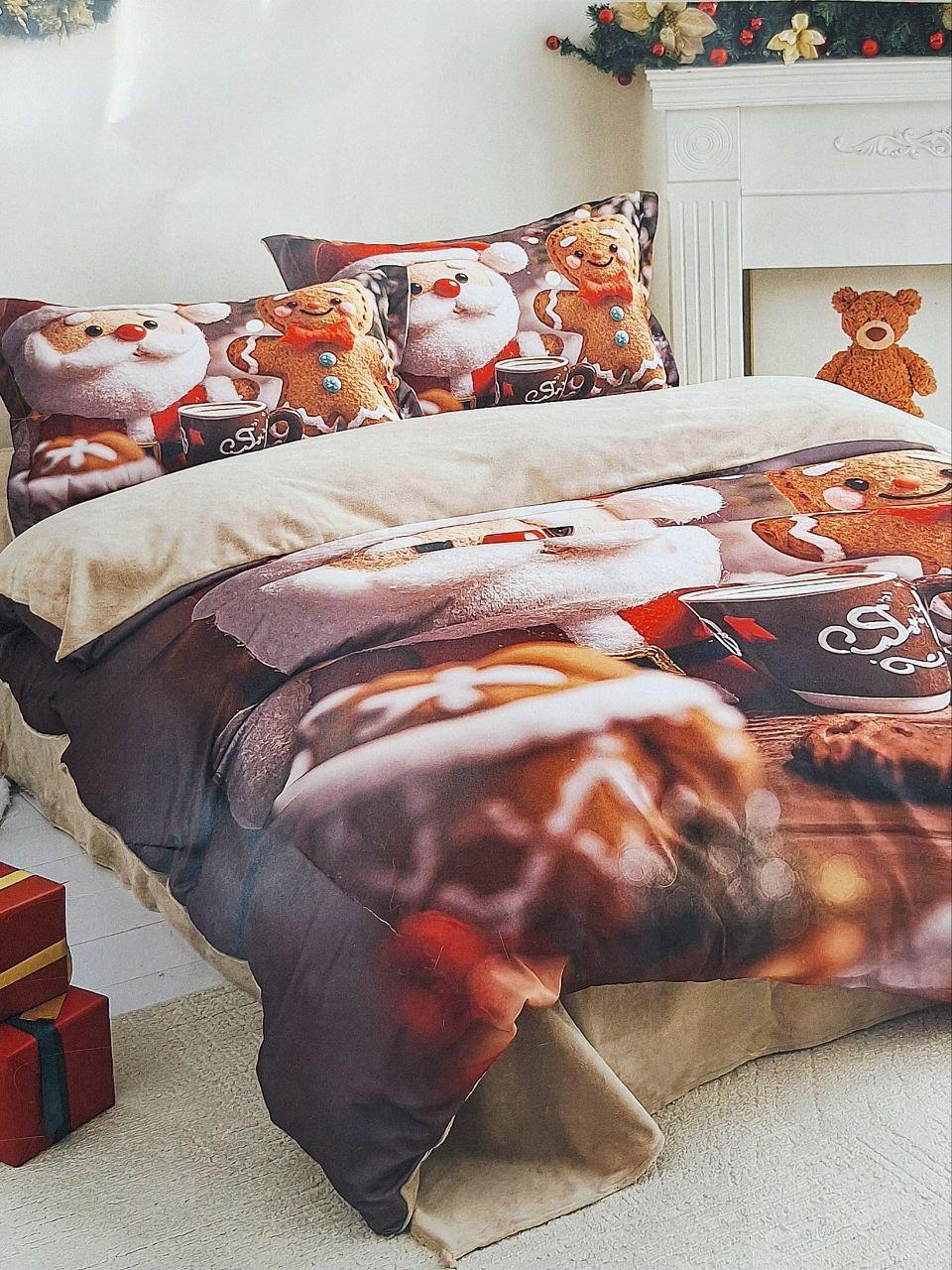 Комплект постельного белья комбинированный Malloory Home Merry Christmas велюр/микрофибра евро 200х230/50х70 см (2932) Комплект постельного белья комбинированный Malloory Home Merry Christmas велюр/микрофибра евро 200х230/50х70 см (2932)