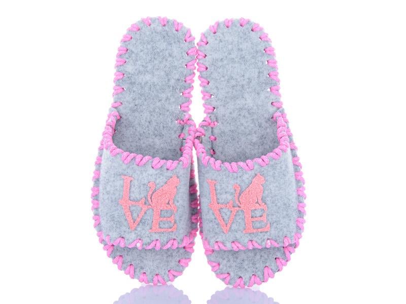 Тапочки фетровые женские VENDS 172 р. 36-37 Серый