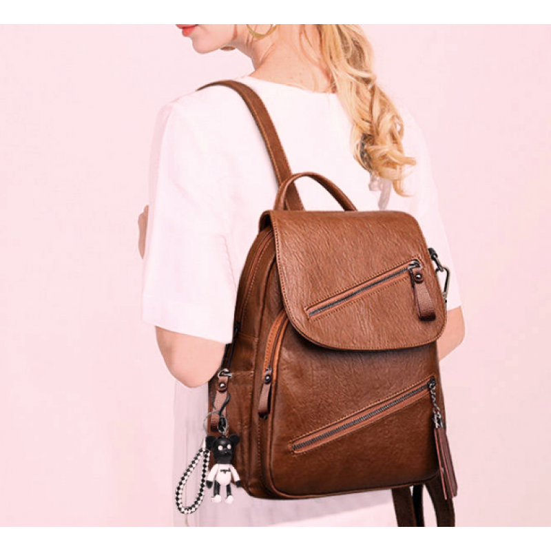 Рюкзак міський 30х20х11 см Коричневий (910) - фото 3 Рюкзак міський 30х20х11 см Коричневий (910) - фото 3