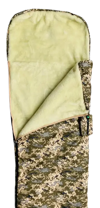 Спальный мешок с подогревом 75х240 см Хаки (9217849) - фото 7