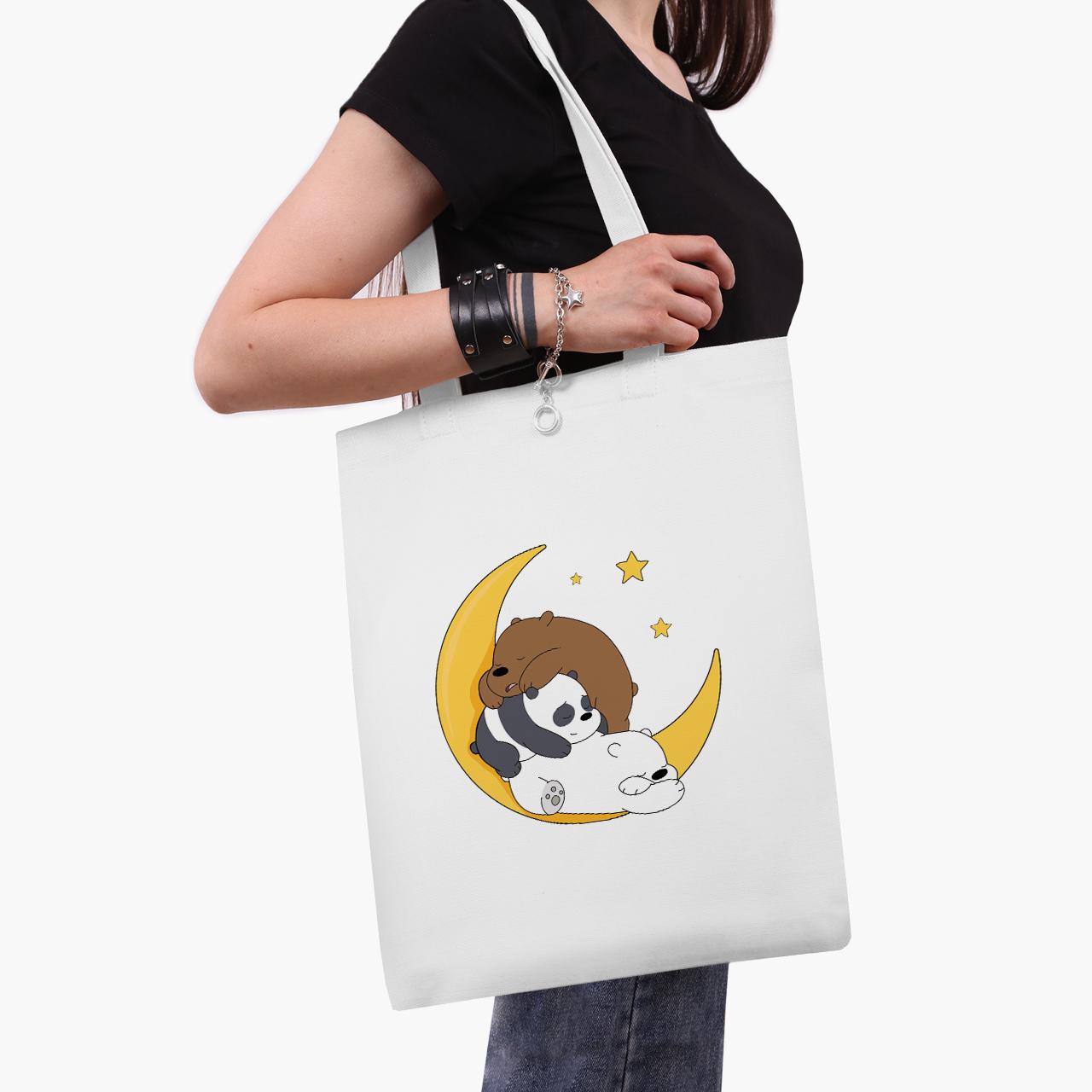 Эко сумка шоппер We Bare Bears 41x35 см Белый (9227-2894-WT1)