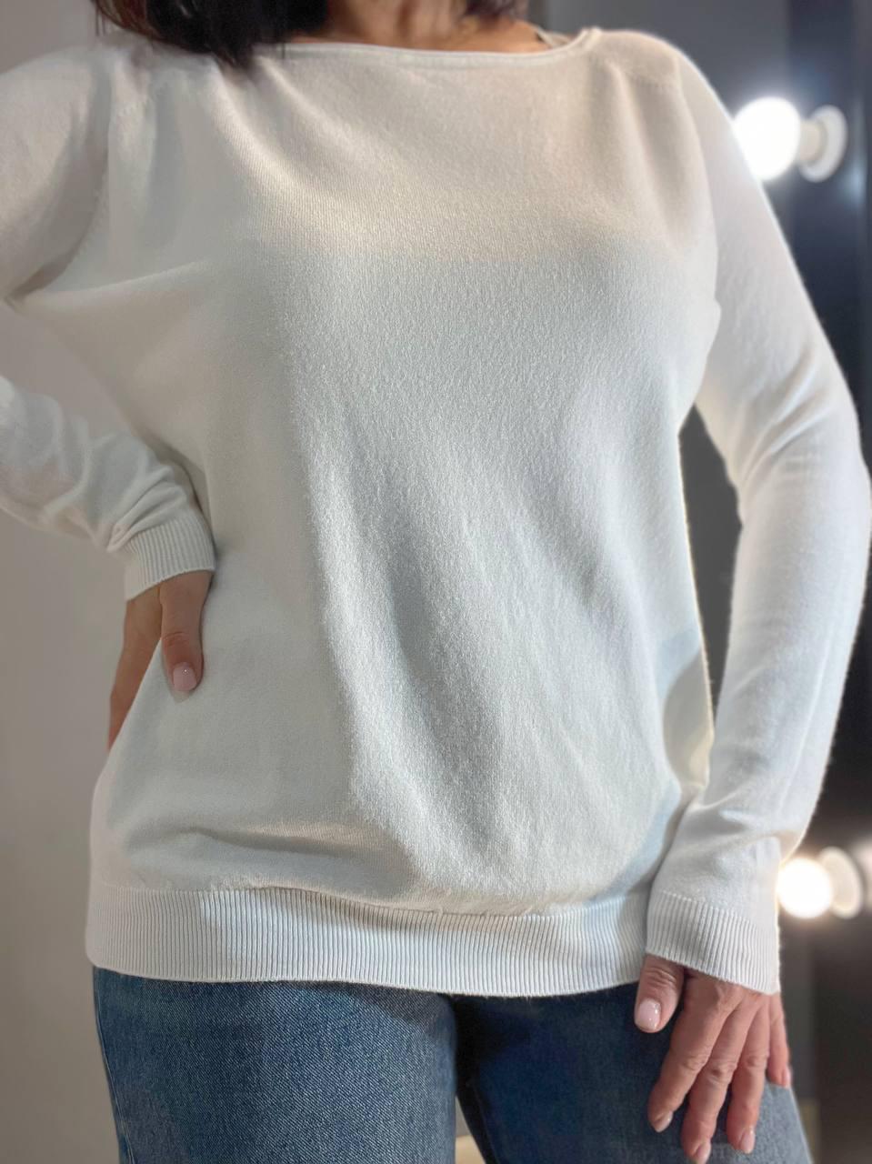 Джемпер жіночий ACCORDDREAM 9377 тонкий светр простий базовий однотонний OS Білий (1292) Джемпер жіночий ACCORDDREAM 9377 тонкий светр простий базовий однотонний OS Білий (1292)