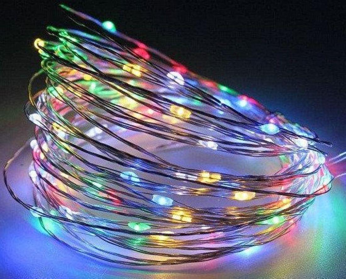 Гирлянда светодиодная нить Капли росы на 100 Led Multocolor (e38f0379)