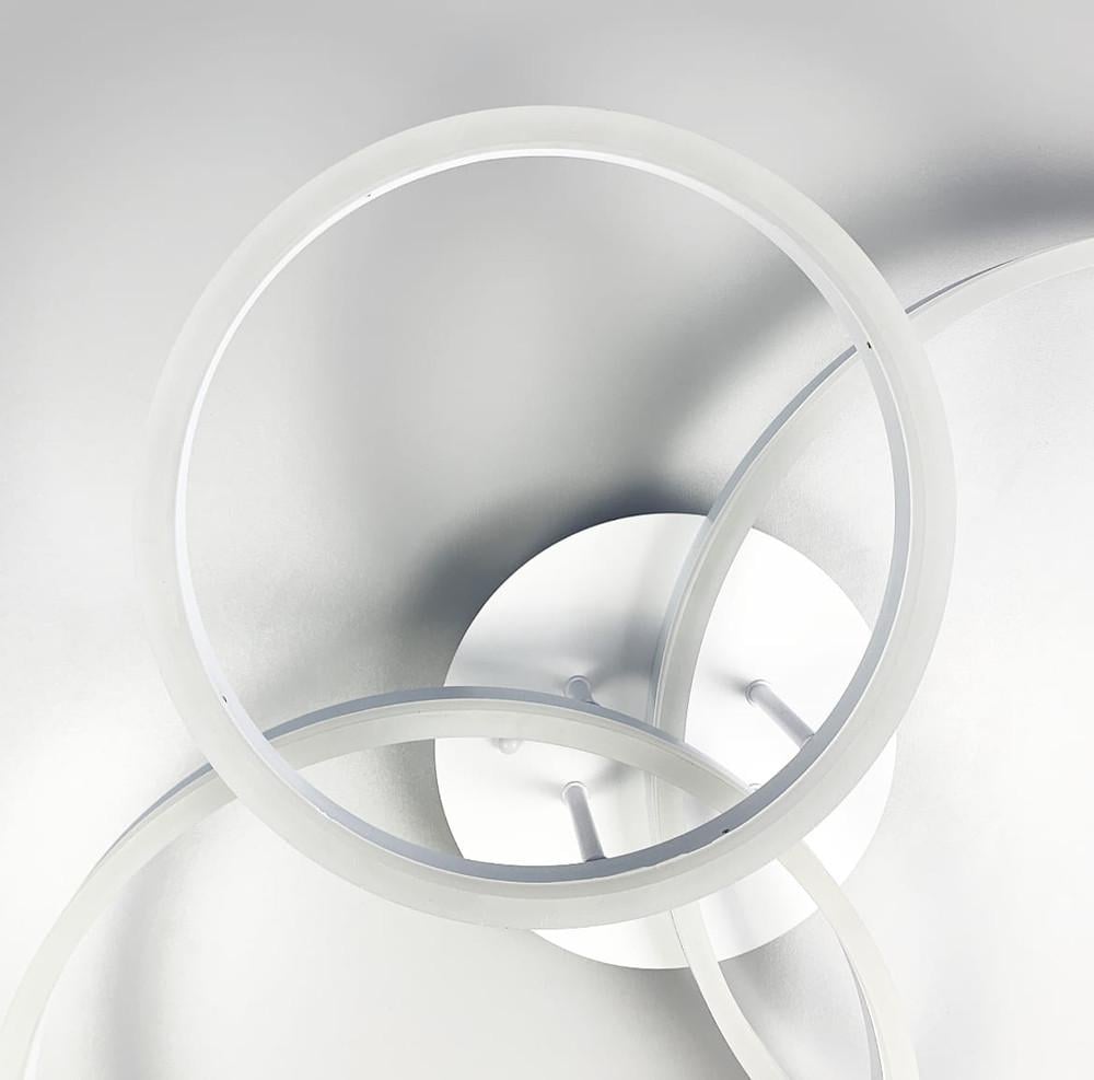 Люстра cтельова LED на 3 кільця Білий (A 8008/3 WT) - фото 6 Люстра cтельова LED на 3 кільця Білий (A 8008/3 WT) - фото 6