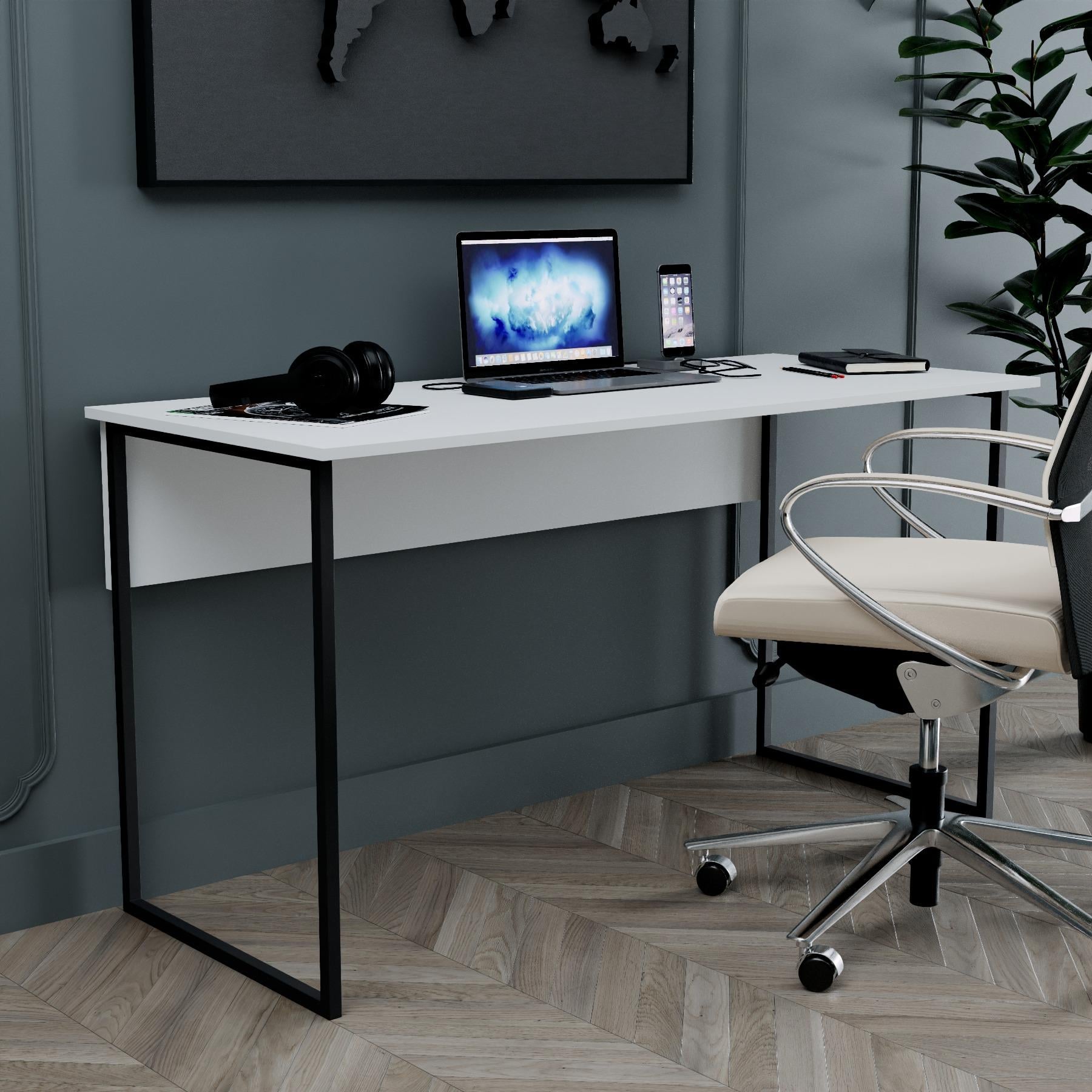 Письмовий стіл Оксфорд 1 ДСП 120х60 см Білий/Чорний (PS-1-0012)