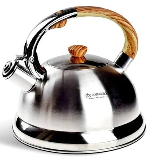 Чайник зі свистком для індукційної плити Edenberg EB-2446 3л з нержавіючої сталі Коричневий (2530556648) - фото 2