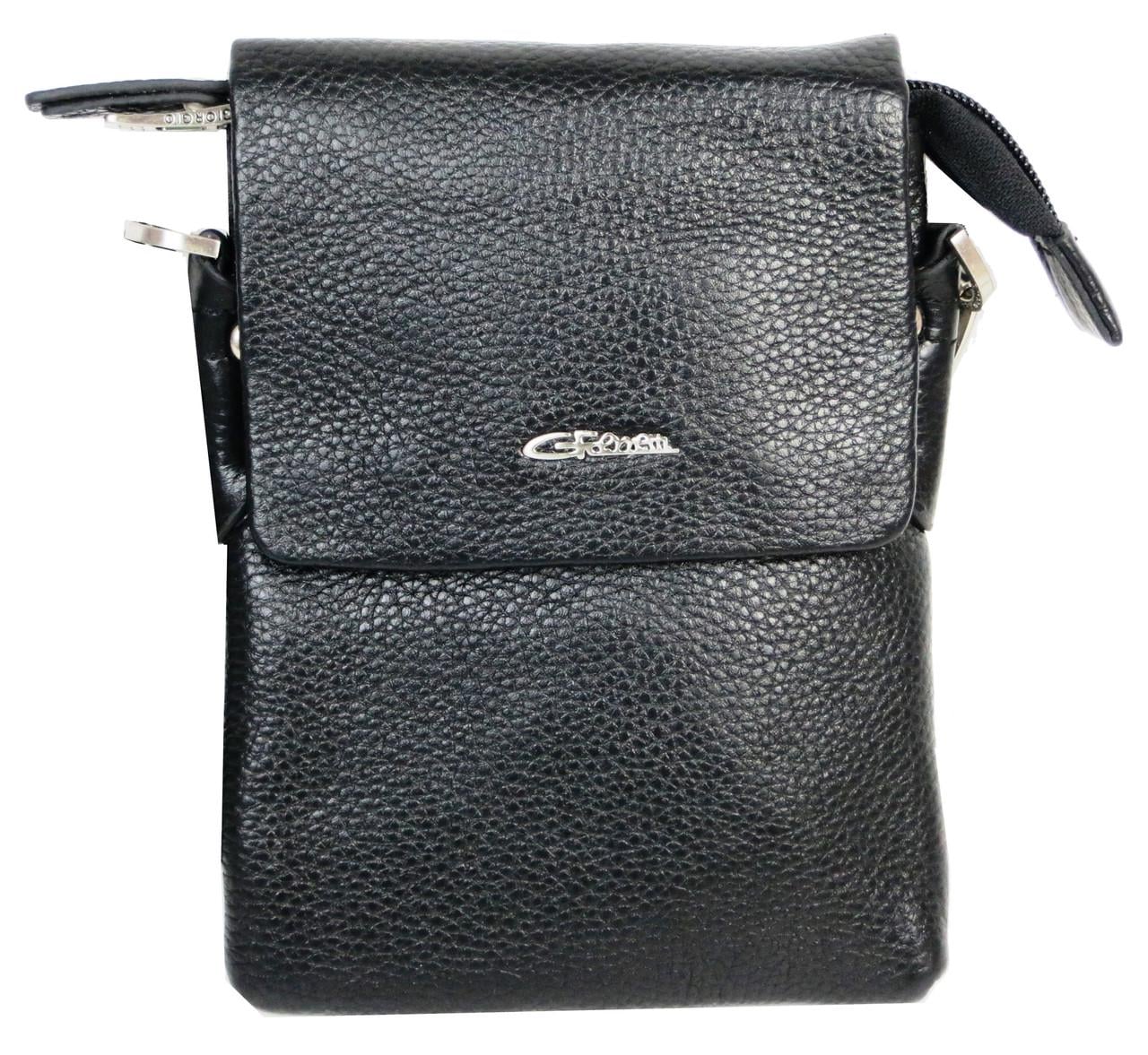 Сумка небольшая мужская Giorgio Ferretti B8766-9 кожаная Черный