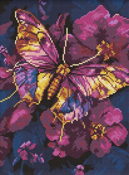 Алмазная мозаика Ideyka Золотая бабочка 30x40 см (Id-AMO8161)