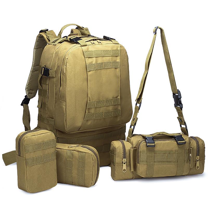 Рюкзак армійський Light 3 підсумки оксфорд кріплення Molle 75 л Койот (B08)