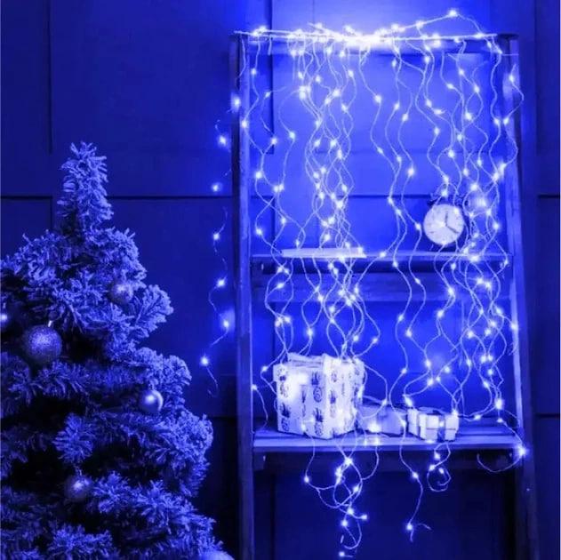 Гирлянда роса Конский хвост 10 нитей 300 LED от USB с пультом 3 м Синий (34714164) Гирлянда роса Конский хвост 10 нитей 300 LED от USB с пультом 3 м Синий (34714164)